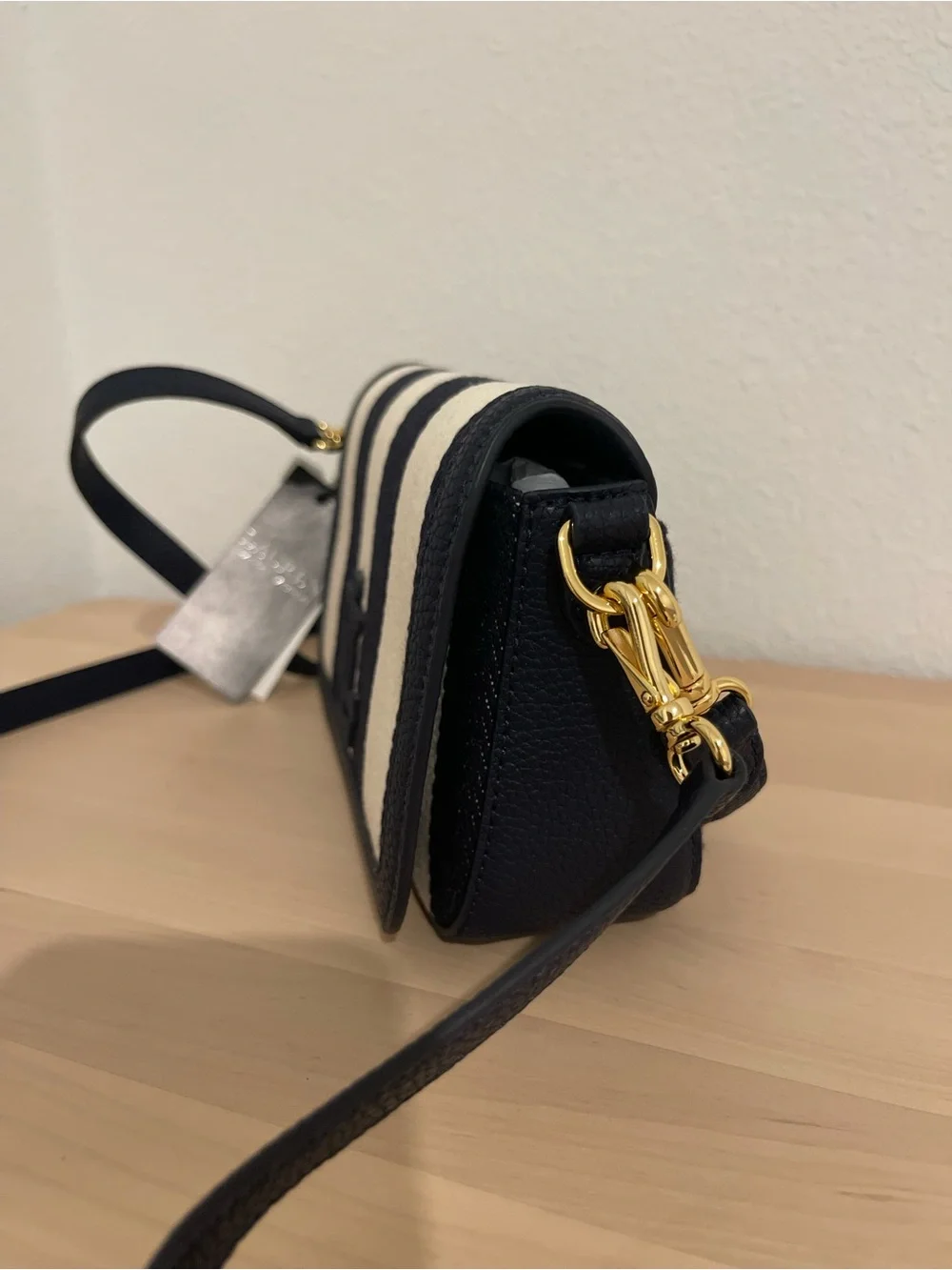 Lauren Ralph Lauren Small Adley Striped Twill Shoulder Bag – NWT